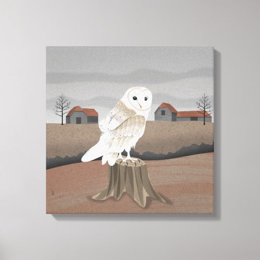 Barn Owl Canvas Afdruk (Voorkant)