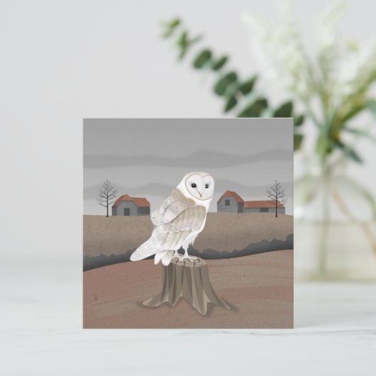 Barn Owl Card (Staand voorkant)