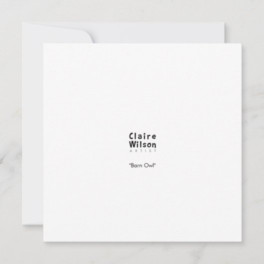Barn Owl Card (Achterkant)