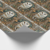 Barn Owl Celtic Forest Lijst Pagan Natuur Spirit Cadeaupapier (Hoek)