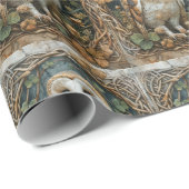 Barn Owl Celtic Forest Lijst Pagan Natuur Spirit Cadeaupapier (Rol Hoek)