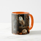  Barn Owl en Barn Wood Herfst Mok (Voorkant rechts)