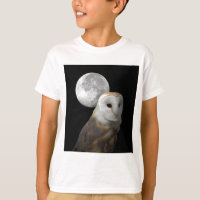 Barn Owl en T-shirt voor volle maan kinderen