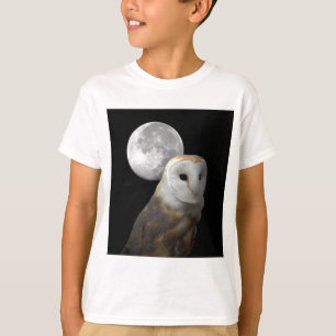 Barn Owl en T-shirt voor volle maan kinderen