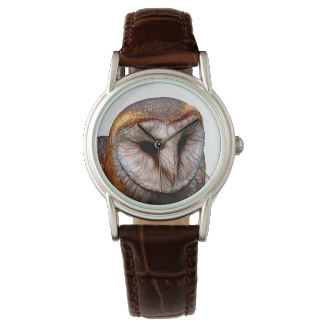 Barn Owl Face Horloge (Voorkant)