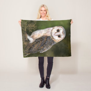 Barn Owl Fleece Blanket Deken
