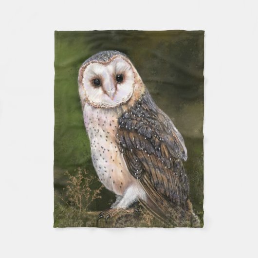 Barn Owl Fleece Blanket Deken (Voorkant)