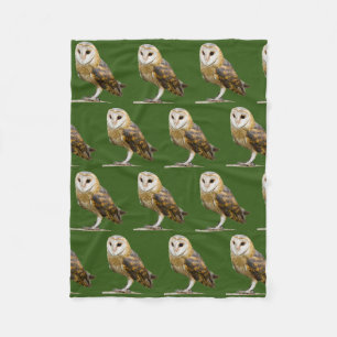 Barn Owl Fleece Deken
