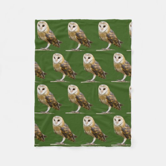 Barn Owl Fleece Deken (Voorkant)
