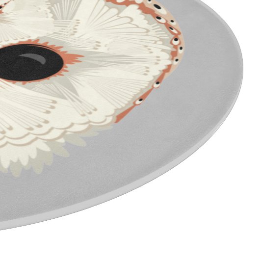 Barn Owl Glass Cutting Board Snijplank (Hoek)