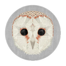 Barn Owl Glass Cutting Board