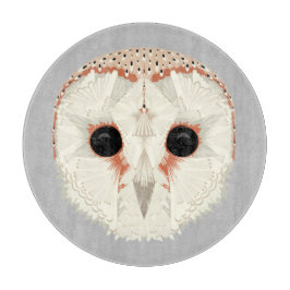 Barn Owl Glass Cutting Board Snijplank