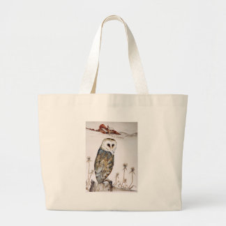 Barn owl grote tote bag