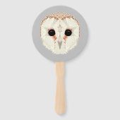 Barn Owl Hand Fan Handwaaier (Voorkant)
