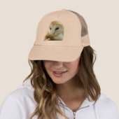 Barn Owl Head Shot Trucker Pet (In situ)