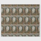 Barn Owl iCeltic Forest Lijst Pagan Natuur Spirit Cadeaupapier (Vlak)