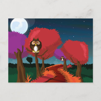Barn Owl in de Moonlight Art Briefkaart