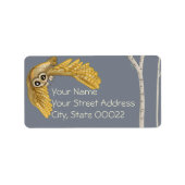 Barn Owl in Flight~ adress labels (Voorkant)