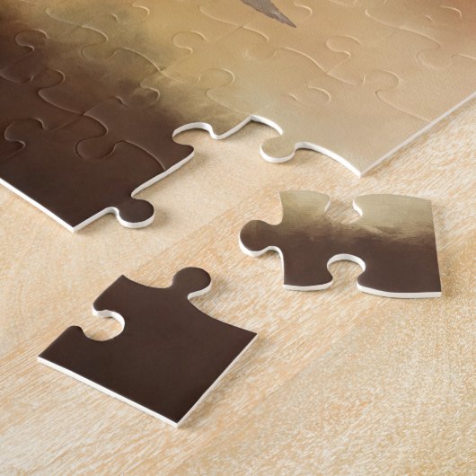 Barn Owl in Flight Digital Painting Legpuzzel (Zijkant)