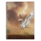 Barn Owl in Flight Digital Painting Notitieboek (Voorkant)