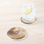 Barn Owl in Flight Digital Painting Zandsteen Onderzetter (Zijkant)