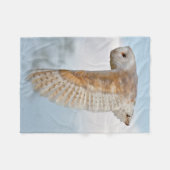 Barn Owl in Flight Fleece Blanket Deken (Voorkant (Horizontaal))