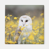 Barn Owl in Meadow Magnet (Voorkant)