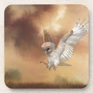 Barn Owl in vlucht Drankjes Onderzetter