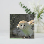 Barn Owl Invitation Kaart (Staand voorkant)