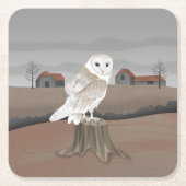Barn Owl Kartonnen Onderzetters (Voorkant)