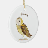 Barn Owl Keramisch Ornament (Rechts)