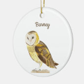Barn Owl Keramisch Ornament (Links)