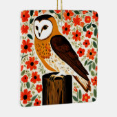 Barn Owl Keramisch Ornament (Rechts)