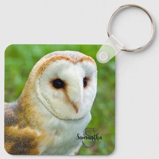 Barn Owl Keyring Sleutelhanger (Achterkant)