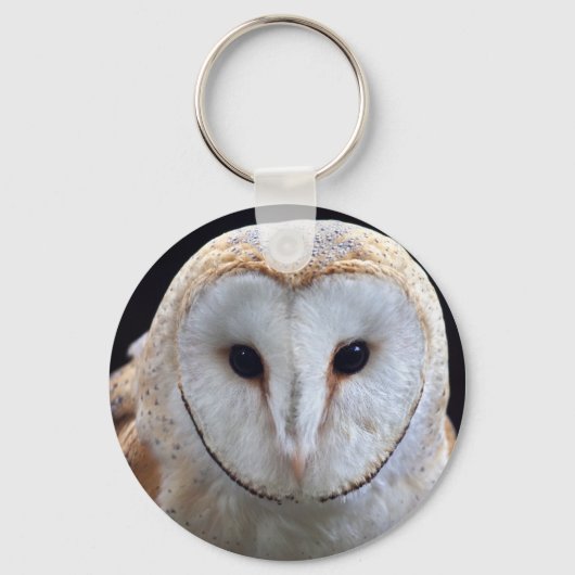 Barn Owl Keyring Sleutelhanger (Voorkant)