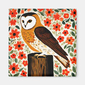 Barn Owl Magneet (Voorkant)