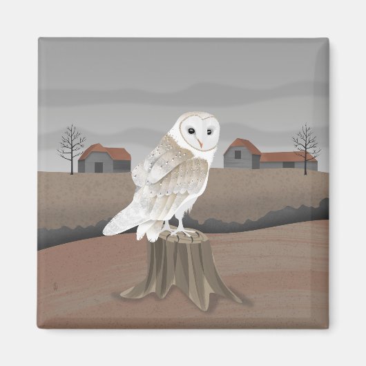 Barn Owl Magneet (Voorkant)