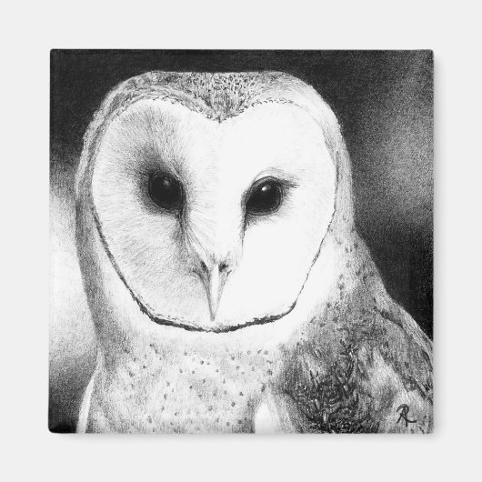 Barn Owl Magnet - "Grayson" (Voorkant)
