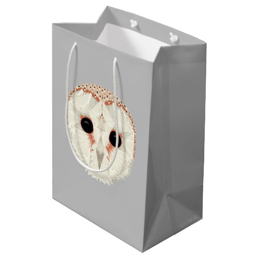 Barn Owl Medium Gift Bag Medium Cadeauzakje (Achterkant Gekanteld)