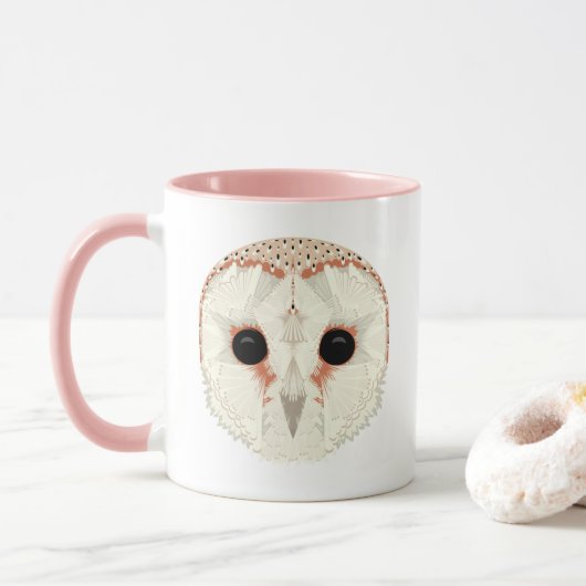 Barn Owl Mok Roze (Met donut)