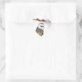 Barn Owl op jacht Hart Sticker (Tas)