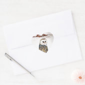 Barn Owl op jacht Hart Sticker (Envelop)