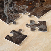 Barn Owl op Pumpkin Autumn Legpuzzel (Zijkant)