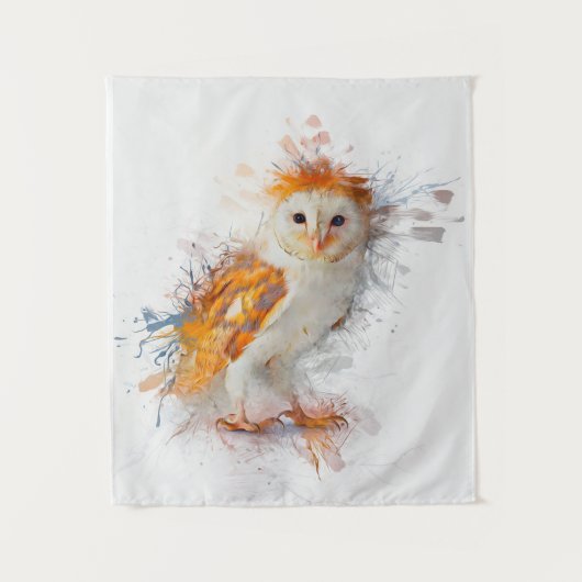 Barn Owl Painting Wandkleed (Voorkant)