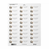 Barn Owl Pair Retour Adres Label (Full Sheet)