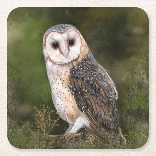 Barn Owl Paper Onderzetter (Voorkant)