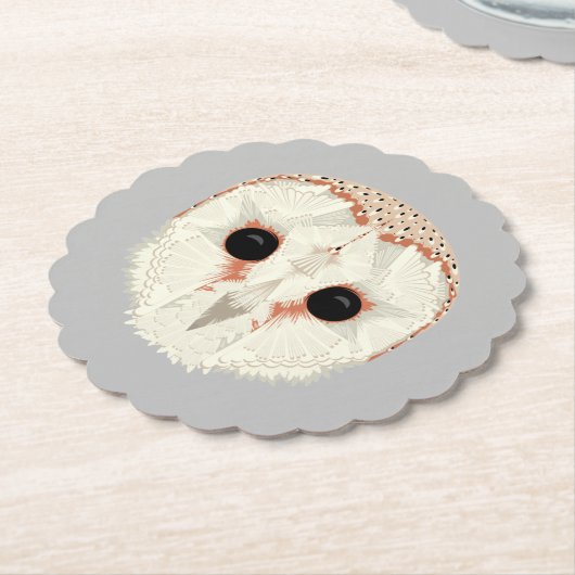 Barn Owl Paper Onderzetter (Gekanteld)