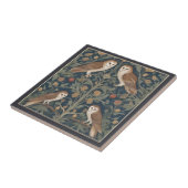Barn Owl Pattern William Morris stijl Uilen Tegeltje (Zijkant)