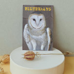 Barn Owl Photo Funny Birthday Kaart<br><div class="desc">De kaart van de verjaardag voor alles dat het foto-afbeelding van een gestoorde Band Owl,  samen met een humoristische verjaardagbegroeting binnen kenmerkt. Selecteer uit steen of glanzende stijlkaart.</div>