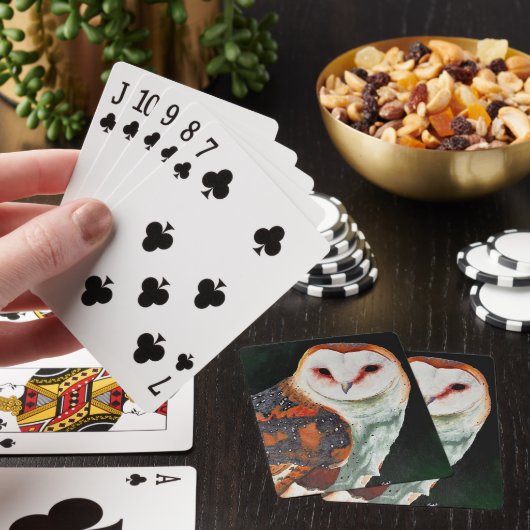 Barn Owl Plays Pokerkaarten (Insitu)